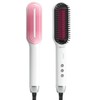 ヒートブラシ ヘアブラシアイロン 2WAY カール/ストレートヘアアイロン やけど防止 電熱ヘアブラシ 210℃ プロ仕様 130℃～210℃ 5段階温度調節