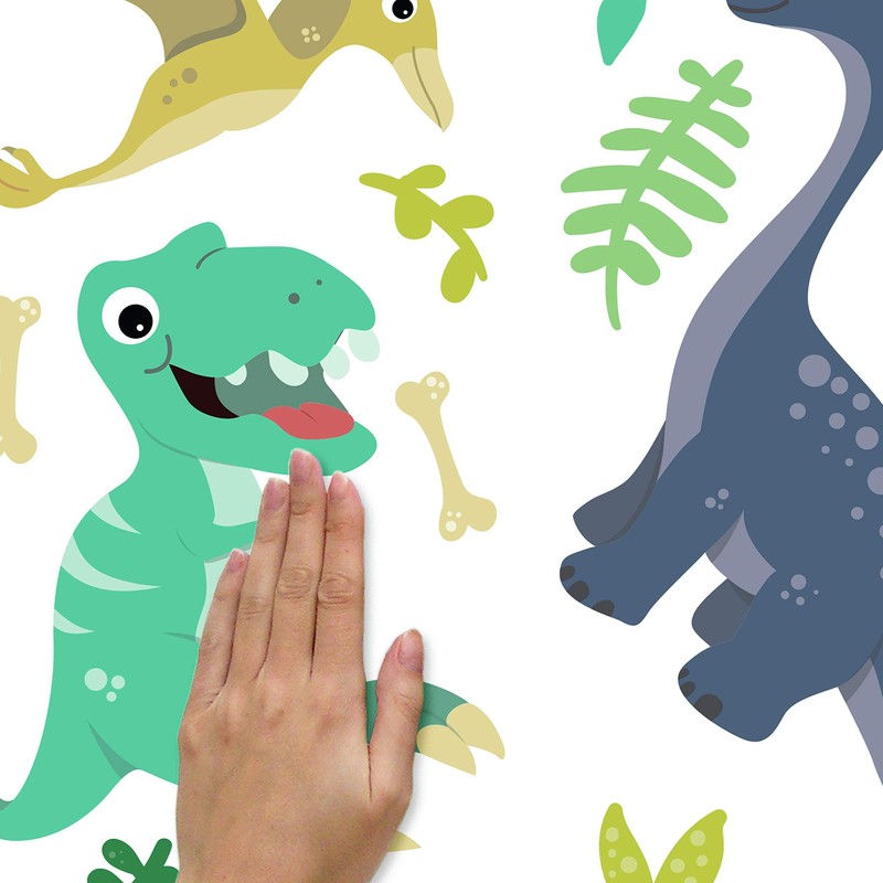 RoomMates RMK4762SCS Friendly Dinosaur Peel and Stick Wall Decals