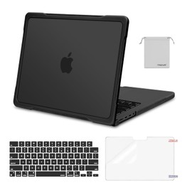 MOSISO Compatible with MacBook Pro 14 inch Case 2025-2021 M5 M4 M3 M2 M1 A3434 A3112 A3185 A3401 A2918 A2992 A2779 A2442,TPU Bumper Anti-Scratch Hard Case&Keyboard Skin&Screen Film&Pouch, Black