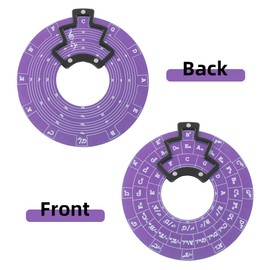 Circle of Fifths Aluminum Alloy Wheel Melody Tool Music Theory Plate Learning Tool Chord Series Table Melody Tool Fifth Degree Circle Staff Learning Tool with Anti-slip Base