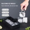 Estuchelandia 2 Pzs Molde Bandeja Silicona Cubos Hielos Cuadrados Grandes