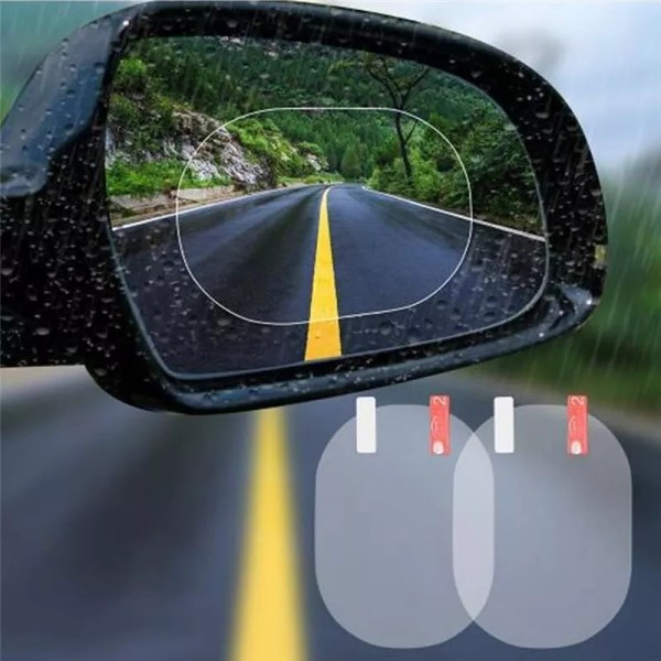 Unbranded 2PCS oval shape Car Rearview Mirror Rainproof Film Anti-Fog