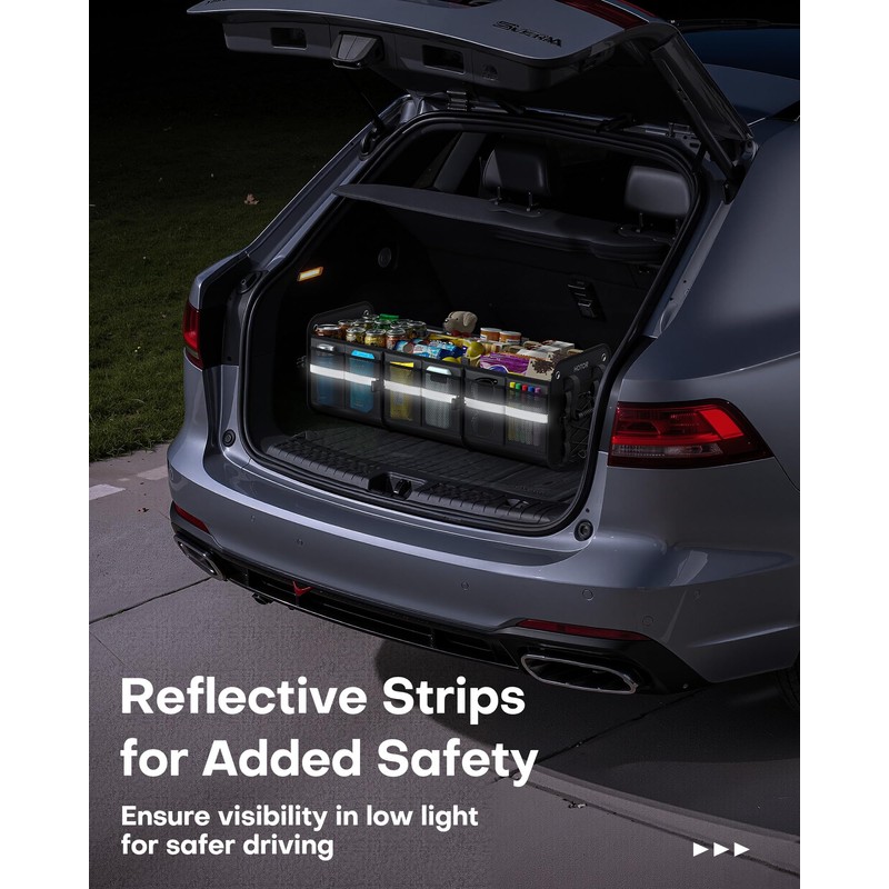 HOTOR Trunk Organizer for SUV – Car Storage Box with