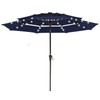 JEAREY 3 Tiers Patio Umbrella with Solar Lights 9ft Outdoor