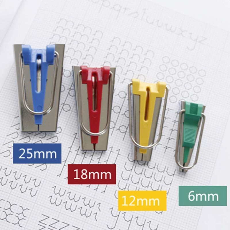 AKORD Fabric Bias Tape Makers Kit with Sewing Awl, Bead