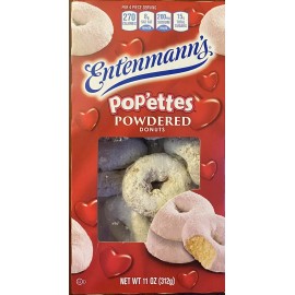 Entenmann's Popettes Pop'ettes POWDERED Mini Donuts 11 oz Box NEW