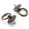 Vintage Bronze Pull Handles, OZXNO 4-Pack Antique Ring Knob Pulls