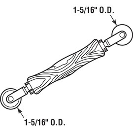 Prime-Line P 7505 Screen Rolling Tool – A Must Have Tool for Installing Window and Door Screens – Spline Roller with Wood Handle and Steel Wheels – Durable and Easy to Use (Single Pack)
