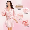 ALHAVONE Bride Bridesmaid Robes Set Satin Bridal Robe for Wedding