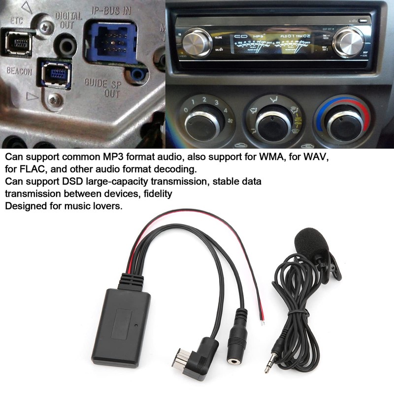 Bluetooth AUX Adapter, Car Radio Microphone with AUX Audio Cable