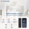 ZMISHIBO 19.7" Ceiling Fans with Lights, Low Profile Ceiling Fan