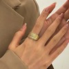 Inateannal Chunky Gold Rings for Women Gold Chunky Wide Ring