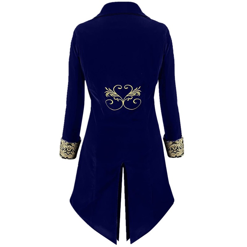 Apocrypha Mens Medieval Steampunk Tailcoat Victorian Prince Jacket Frock Coat