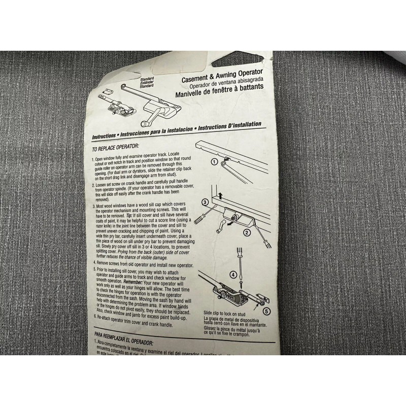 Prime Line Casement Window Operator - 9 1/2" Left Hand