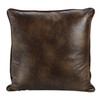 HiEnd Accents Brown Faux Suede/Leather Reversible Euro Sham Pillow Cover