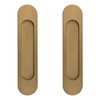 MOROBOR 18CM Self-Stick Oval Sliding Door Pulls, 2pcs Bronze Gold