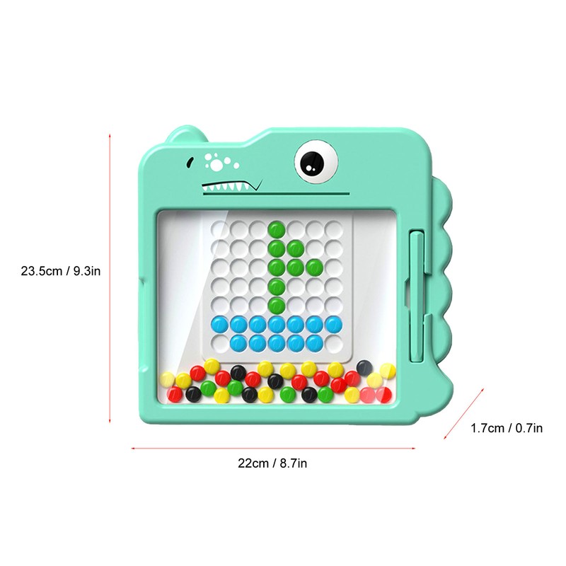 Magnetic Doodle Board Dinosaur Shape Dust Free Dot Art Preschool