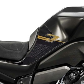 labelbike - 3D Sticker Motorcycle Tank Protection and Decoration Side Made of Resin Compatible with Yamaha Tracer 7 GT 2025 Colour Gold