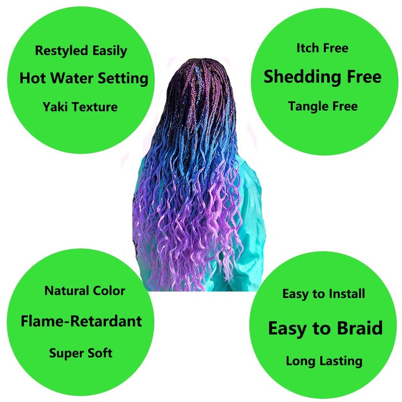 Braiding Hair Extensions Ombre Brown Professional High Temperature Braids Hair