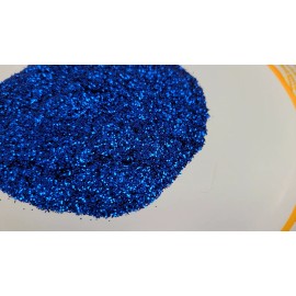 Vintage Paint Admiral Blue Metal Flake Glitter .015 0.015 Square Painting Crafting Hot Rod - 4oz.