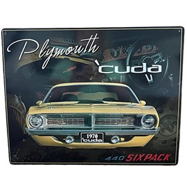 Vintage Retro look 1970 Plymouth Cuda 12" X 15" metal sign Automobilia Advertising Retro Garage Decor for Men Man Cave