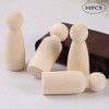 Pack of 30 Wooden Figures for Painting, Unfinished Wooden Toy