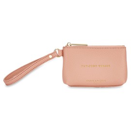 KATIE LOXTON Paw-FECT Zip Top Pebbled Vegan Leather Pet Treat Bag Pouch Pink