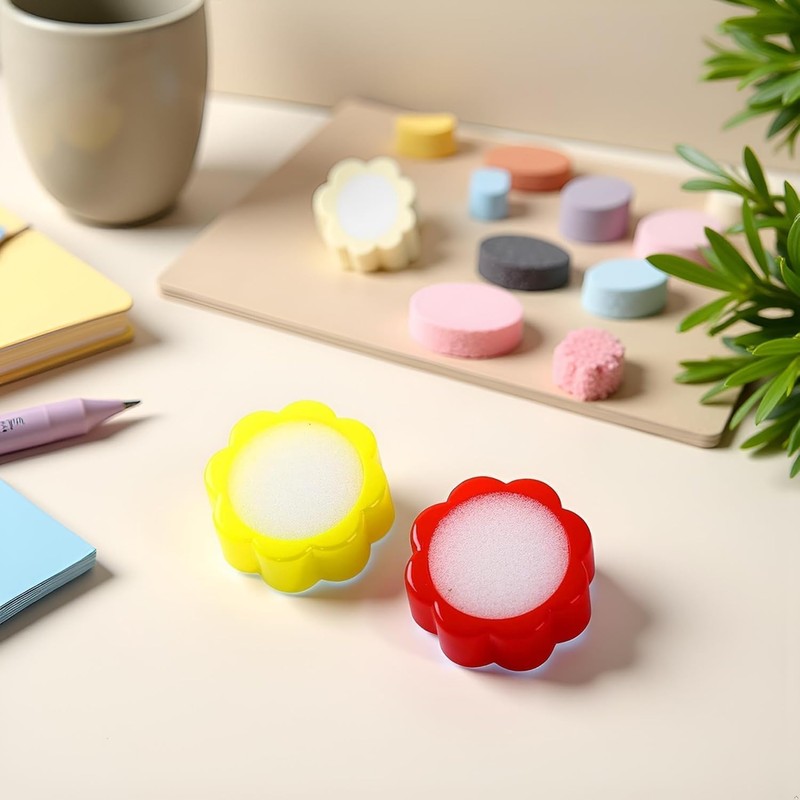 Finger Wet Sponge, 2Pcs Professional Fingertip Moistener Finger Moistener Flower