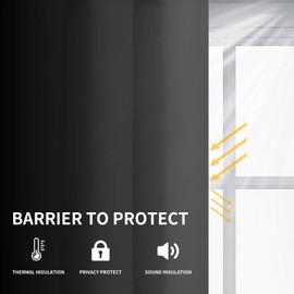 Easy-Going Blackout Curtains for Bedroom, Solid Thermal Insulated Grommet and Noise Reduction Window Drapes, Room Darkening Curtains for Living Room, 2 Panels (52x46 in,Gray)