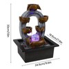 Desktop Water Fountain Indoor:6 Tier Cascading Waterfall with Spinning Orb