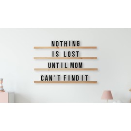 XL LETTERBOARD Changeable Wall Letter Board | Letter Ledge | Changeable Wooden Wall Menu Letter Board | 5 Color Options & Sizes | Choose From 132 OR 264 Letters/Numbers | Wall Ledge Shelf