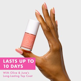 Olive & June Long-Lasting Nail Polish Plump, Gel-Like Finish No Lamp Needed, Lasts up to 10 days Salon-Quality at Home 15-Free, Vegan & Cruelty-Free Chip-Resistant Papaya Gloss | Coral Sheer
