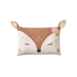 Vertbaudet Enchanted Forest Baby Cushion Cover Natural/Multi 40x60cm