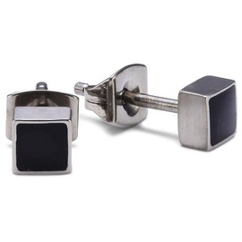 Boccia Women's Stud Earring Titanium Sat Black 054402