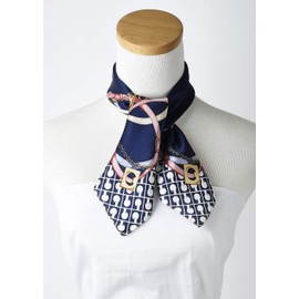 corciova Navy Belt Western Neck Scarf Men Neckerchief 21x21 Women Silk Hair Scarf Ladies Short Purse Scarf Headband Headscarf