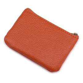 [NEXARY] Leather Coin Purse, 2 Pockets, with Key Ring - blk