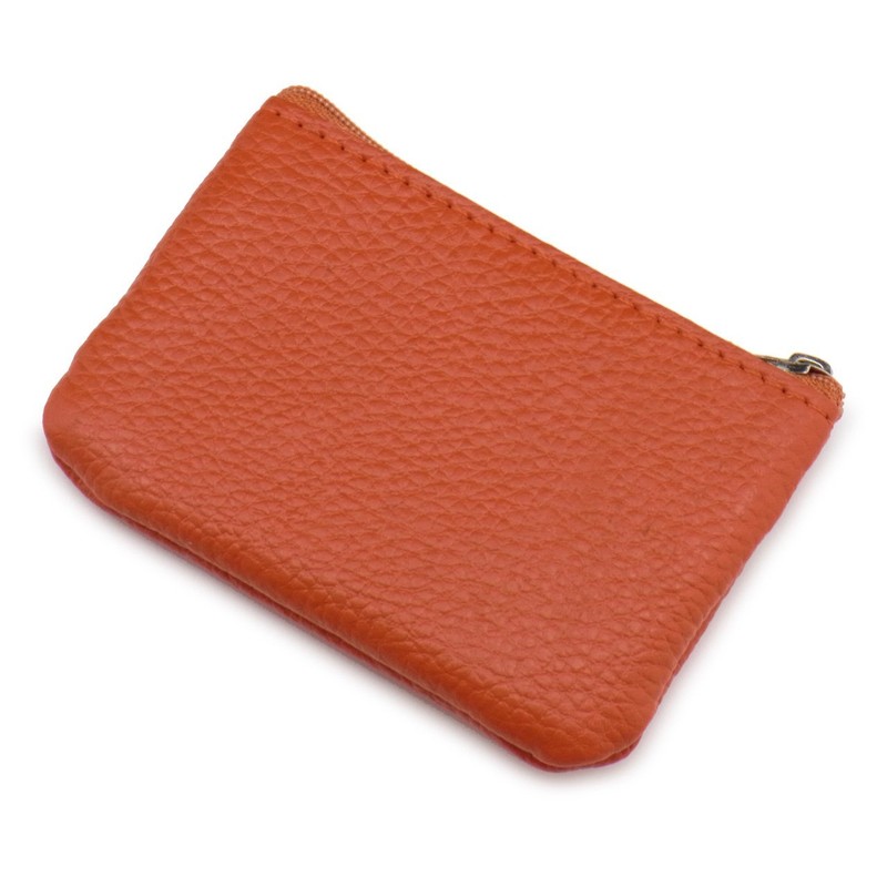 [NEXARY] Leather Coin Purse, 2 Pockets, with Key Ring -