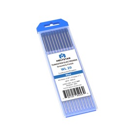 Meltstar TIG Welding Tungsten Electrodes 2% Lanthanated Tungsten 1/16” x 7” (Bule, WL20) 10-Pack