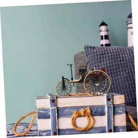 Didiseaon Vintage Car Model Home Decor Car Decor Mini Car Sculpture Miniature Bicycle Desktop Tricycle Ornaments Mini Tricycle Decoration Mini Bike Classic Cars Office Alloy Old Fashioned