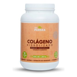 Colágeno Hidrolizado Persea Ácido Hialurónico Biotina Polvo Sabor Naranja