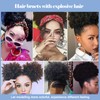 SZITW Curly Hair Ponytail Extension Afro Wig Style Bun Extension,