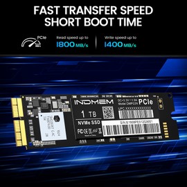 SSD 1TB PCIe NVMe Gen3x4 3D TLC NAND Flash Hard Drive Disk Upgrade for MacBook Pro Retina Late 2013-Mid 2015, MacBook Air Mid 2013-2017, iMac Late 2013-2017, Mac Pro 2013, Mac Mini 2014