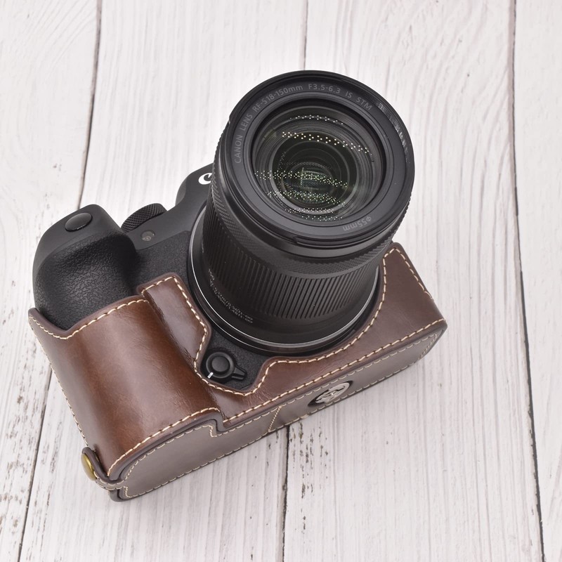 Rieibi EOS R7 Case - Quality PU Leather Half Case