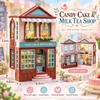 DIY Miniature House Kit with Furniture and LED Light, Wooden