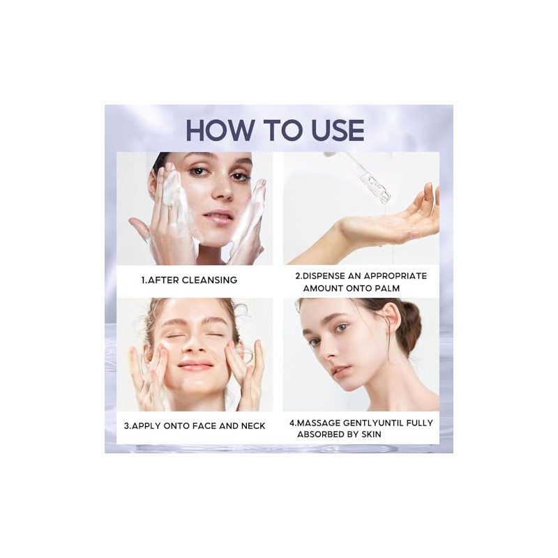 Sérum Facial con Retinol, Vitamina C y Ácido Hialurónico, Antiarrugas
