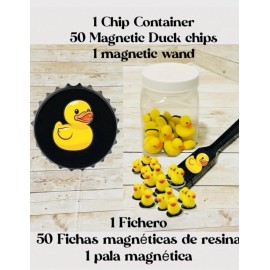 Unbranded Resin Duck Chips With Magnetic Wand  For Bingo Patitos Cn Pala Magnetica Lotería