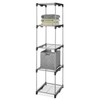 Whitmor 5 Tier Shelf Tower - Closet Storage Organizer,Silver