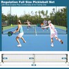 Portable Pickleball Net with Wheels Easy Set Up Court Lines,