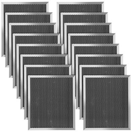 Hortsun 18 Pack Range Hood Filter 8.75 x 10.5 Inch Replacement Grease Filter Aluminum Charcoal Combo Compatible with 97007696 W10355450