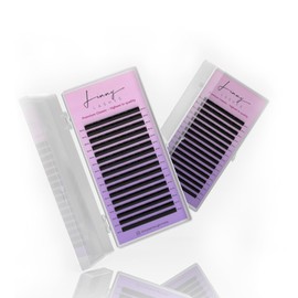 LINNY LASHES Klassische Wimpernverlängerung, 0.15 mm Stärke, 1:1 Einzelwimpern, Curls C CC D, tief schwarz, Classic Eyelash (D-Curl, 13mm)